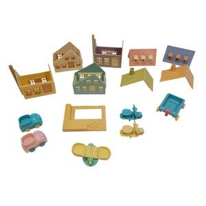 Teddy’s Wonderland Bears House Playground Home Miniature Playset Vintage 1990s